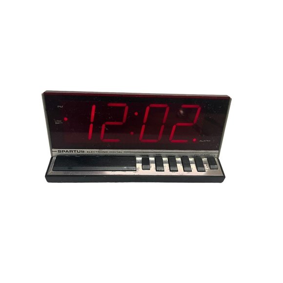 Other Vintage Spartus Electronic Digital Alarm Clock Model 115 Large